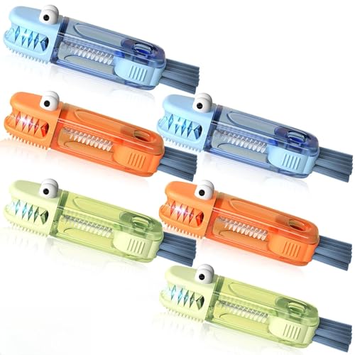 3 in 1 Cup Lid Cleaning Brush Set 6 Pcs, Gap Cleaner Brushs - Home Kitchen Multifunctional Bottle Cleaning Brush Set, Portable Travel Bottle Lid Cleaner Tools - color: Blue Green Orange(6 Pcs)