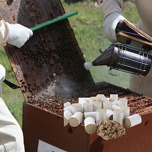 Bee Smoker Pellets Beekeeping Fuel - 108 Packs, Bee Hive Smoker Pellets, Beekeeping Tools, Beekeeping Supplies, Full Combustion, Soft Smoke, Pleasant Smell, Suitable for Outdoor Beekeeping（108Packs）