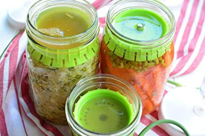 1 Pickle Pusher Small Batch Fermentation Kits. Complete with Airlock and Weight-Replacement. BPA Free. Holds 25X More Than Fermenting Weights. Fits Widemouth Mason Jars Not Included