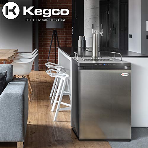 Kegco HBK309S-2 Home Brew Keg Dispenser, Stainless Steel, 2 Tap - color: Stainless Steel, size: 2 Tap