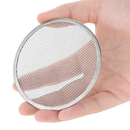 5 Pack Sprouting Lids, 316 Stainless Steel Screen Filter Strainer Lid for 86mm Wide Mouth Mason Jar, Mason Jar Sprouting Lids, Regular Mouth Mesh Bean Sprout Sieve Lid for Bean, Alfalfa, Broccoli