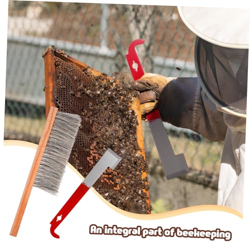 HANABASS Beehive Tool Beekeepers Kit Brush Metal Hook Beehive Cleaning Tools Complete Kit for Bee Keeping