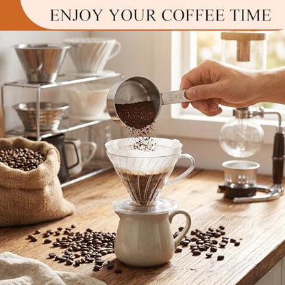6Pcs Stainless Steel Measuring Cup, 1/3 Cup - 80ml Metal Measuring Cup, Comfortable Hand Feeling Measuring Scoops for Coffee Cooking Baking Kitchen - size: 1/3 Cup