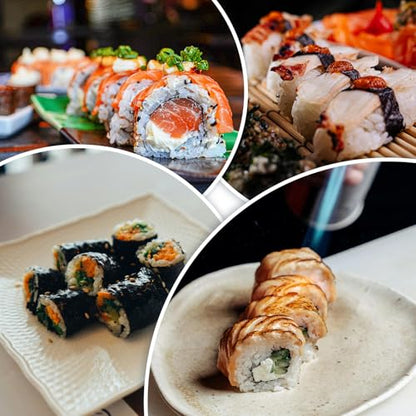 HOPELF 2 Pack 9.5&12 Inch Bamboo Sushi Mat - Sushi Roller Mat for Making, Shaping & Molding Sushi Roll & Kimbap - Food-Safe Sushi Making Supplies, Tools & Accessories - size: 9.5&12 inch