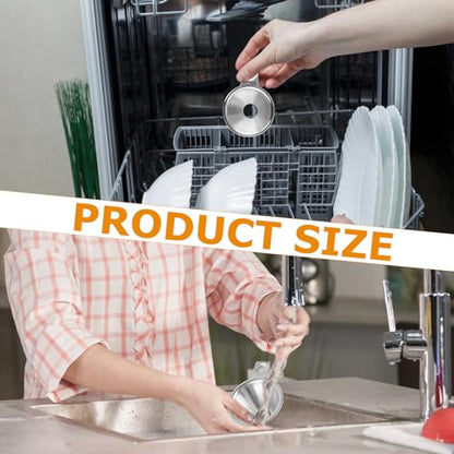 Stainless Steel Spice Funnel for Kitchen Use Filling Spice Jars, Regular Mason Jars, FIFO Squeeze Bottles, Spill-Free Metal Funnel for Salt Pepper Powder, Condiment, Sauce (0.91" Bottom)