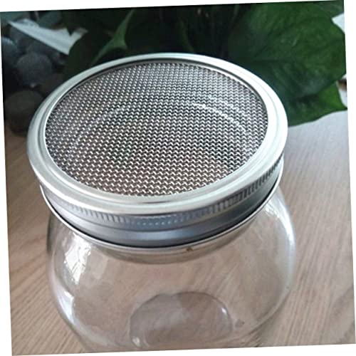 Sprouting Lids for Mason Jars Set of 4 Stainless Steel Wide Mouth Covers 2.75 Inch with Removable Screen for Seed Sprouting Spice Sifting and Kitchen Use