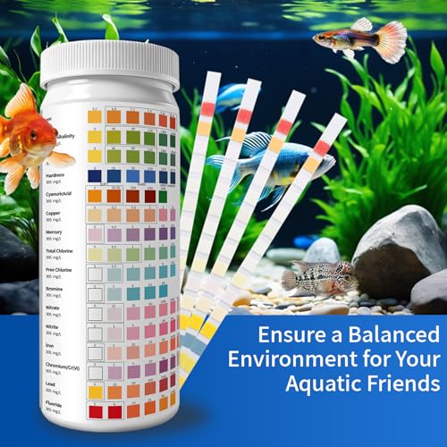 16-in-1 Universal Test Strips - 100pcs Reliable pH Testing Strips Kit for Liquid Testing, Quick Get Highly Accurate Results in Seconds, Drinking Water, Aquarium, Pool, Hot Tub, Spa
