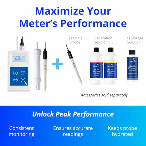 Bluelab METCOMPLUS Combo Meter Plus for pH, Temperature, and Conductivity in Water and Soil with Easy Calibration, Digital Nutrient (TDS/PPM) Testing Kit for Hydroponic System & Growing Indoor Plants - style: pH/EC/Temp Meter in Multiple Substrates