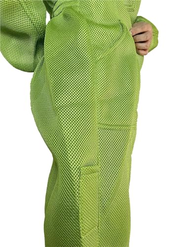 Bee Suit Beekeeping Cotton Suit Beekeeper Protection Clothing Safety Sting Proof Ventilated Anti Bee Jacket Attached Fencing Veil(XXL) - size: XXL