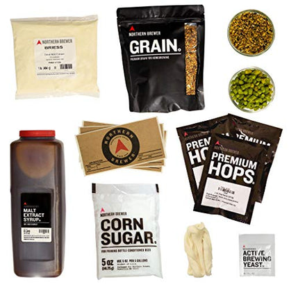 Northern Brewer Homebrewing Starter Kit, Block Party Amber, 5 Gal - size: Block Party Amber with Testing Equipment