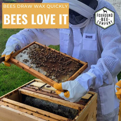 Foxhound Bee Company - Made in USA - Fully Assembled Deep Beekeeping Frames with Double Wax Beeswax Coated Plastic Foundation - 20 Pack - style: Deep - 20 pack