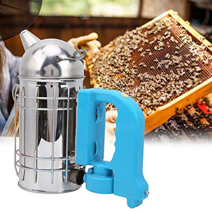 Dome Stainless Steel Bee Hive Smoker with Heat Cover Beekeeping Equipment, Electric Bee Smoke Transmitter with Bracket