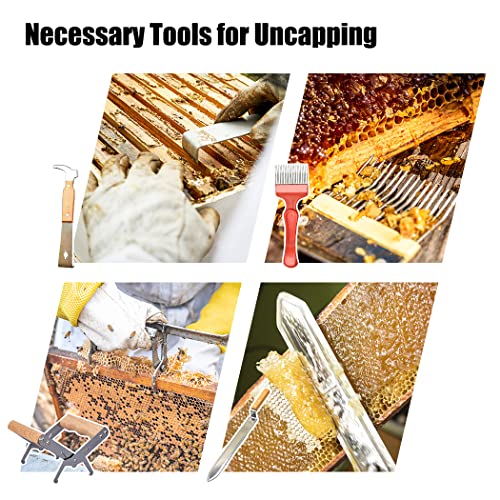 Beehive Starter Kit 8-Frame Bee Boxes and Frames Beehive Kit Wax Coated Bee Hives and Supplies Starter Kit Including Beekeeping Tools Kit with Beekeeping Veil - size: 8 Frames