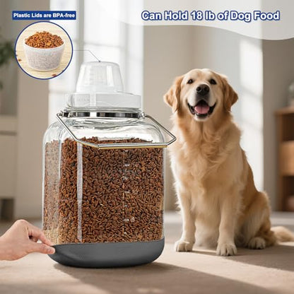 Daitouge 5 Gallon Large Fermentation Jars, Pickle Jar, Wide Mouth Airtight Glass Jar with Scale Mark, Glass Water Jug with Stainless Handles for Pickling, Brewing, Dry Storage
