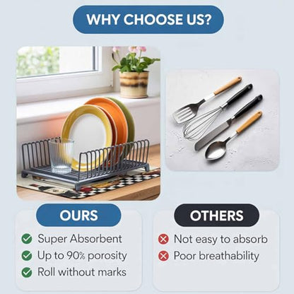 Dish Drying Mat for Kitchen Counter, Smiling Chef Cheese Wine Absorbent Dish Mats Foldable Microfiber Drainer Pad 1PCS 18"x24", Retro Kitchen Art Plate Holder Mat for Countertop Sink Decor - size: 1PCS-18x24in