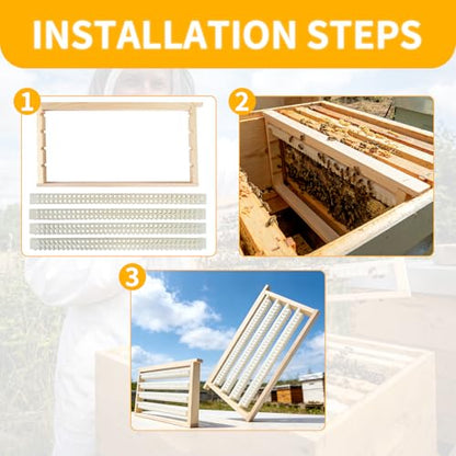 Beekeeping Queen Cell Cup Holder Frame Bar Set Double Row Royal Jelly Storage Strips for Beekeeping