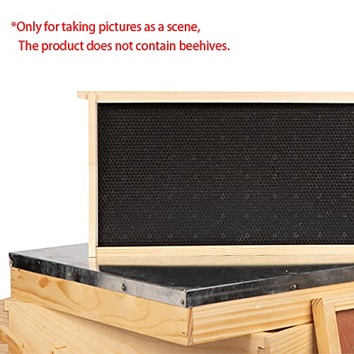 Beehive Frames and Wax Foundations for Deep Brood Box Bee Hives Frames and 100% Beeswax Coated Foundations Sheets Deep Bee Frames and Foundations 10 Pack - size: 10-Pack