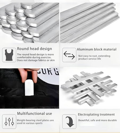 Weight Vest Plates, Adjustable Steel Weighted Plates For Vest, Round Head Strength Training Plates Workout Equipment For Weight Training, Running, Jogging, Cardio - For Men & Women
