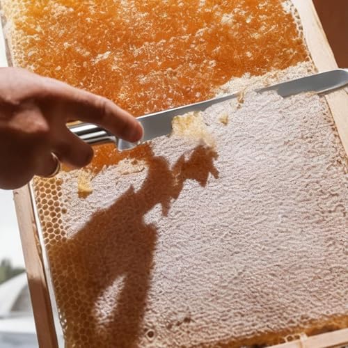 AYNEFY 2Pcs Honey Scraper, Stainless Steel Uncapping Knife Harvesting Equipment Beekeeping Bee Hand Tool for Professional Beekeeper
