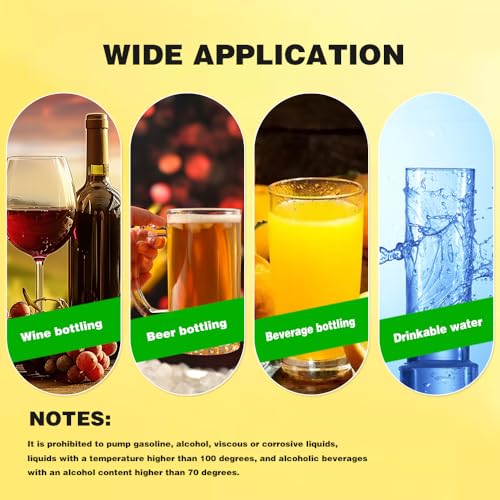 Electric Food Grade Auto Siphon Self Priming Pump for Bottling Home brew Wine,Beer and Kombucha,Water Transfer Pump 100-240V With Timer Control for Ice Maker Coffee Machine Water Cooling,2L/Min