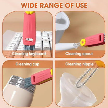 3 in 1 Cup Lid Cleaning Brush, Multifunctional Cleaning Brush Portable Cup Lid Cleaner for Bottle Gap Tight Spaces Cup, Portable Cup Lid Cleaner, 1 Pcs Blue - color: 1pcs Blue