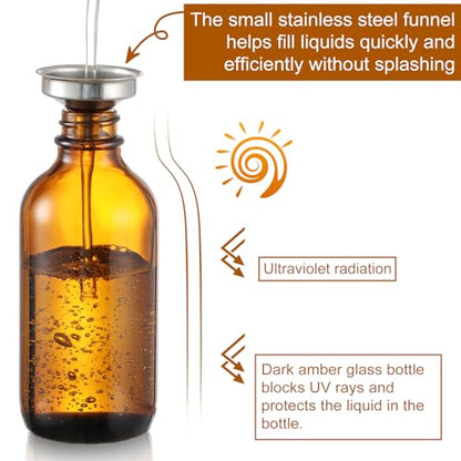 4 Pack, 100ml Dropper Bottles with 2pcs Glass Pipettes(1ml) - Essential Oils Bottles for Health, Personal Care & Beauty - 3.4oz Thick Dark Amber Glass Tincture Bottle with Eye Droppers, Leakproof - style: Measured Dropper