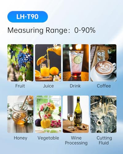 LOHAND Honey Refractometer, 0-90% Brix Refractometer for Honey Moisture | Precision Measuring Sugar Content for Maple Syrup, Wine, Fruit, Jucie, Jam & Sugary Drink, Automatic Temperature Compensation - size: 0-90%Brix