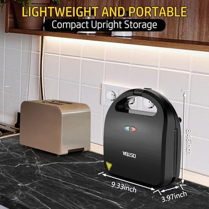 OSTBA 3-in-1 Sandwich Maker with Removable Plates, Panini Press, Waffle Maker, Non-Stick, 750W Compact Breakfast Grill for Sandwiches, Waffles, Steak, Black - style: ABS06