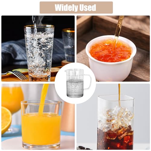 500ml/16.9oz Microwave Safe Glass Measuring Cup | Heat Resistant Borosilicate, V-Shaped Spout, Clear Scale, Multipurpose for Kitchen, Coffee & Yogurt(500ml/16.9oz) - size: 500ML