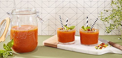 Le Parfait Super Jar 1L (32oz) French Glass Preserving Jar w/Airtight Rubber Seal & Wire Bail Closure - BPA-Free Canning Jar for Pickles, Fruits, Sauces & Food Storage - Made in France Since 1930 1PK - color: 32oz (Single)