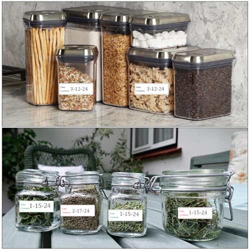 1000pcs Freezer Labels,1x3 inch for Food containers,Food Labels Quick and Easy to Remove- Easy to Write on(Black) - color: Black-2 Rolls 1000pcs, size: 2 Rolls 1000pcs