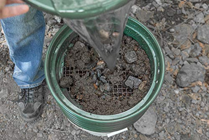SE 13.25 Inch Wide Stackable Classifier Gold Prospecting Pan - 1/2 Inch Stainless Steel Mesh Sifting Pan, Green - size: 1/2 inch, style: Pans