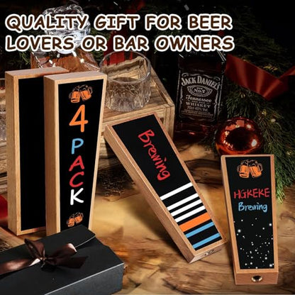 Wooden Tap Handles Beer Tap Handle Chalkboard tap Handle for kegerator, keg tap Handles & Markers - Nice Gift for homebrewers, Bars, Restaurants & Weddings - Pack of 4 - size: 4 PCS