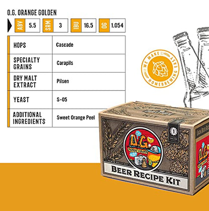 Craft A Brew Recipe Kit - Orange Golden Refill - 1 Gallon - Ingredients for Home Brewing Beer - color: O.G. Orange Golden