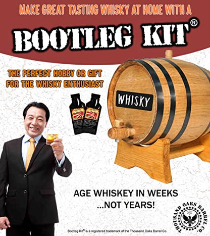 Japanese Blended Whisky Making Bootleg Kit w/Chalkboard & Book- Thousand Oaks Barrel Co. – Make & Age Spirits in an Oak Cask Keg- Best Father’s Day Gift Ever (5L) - size: 5 Liter