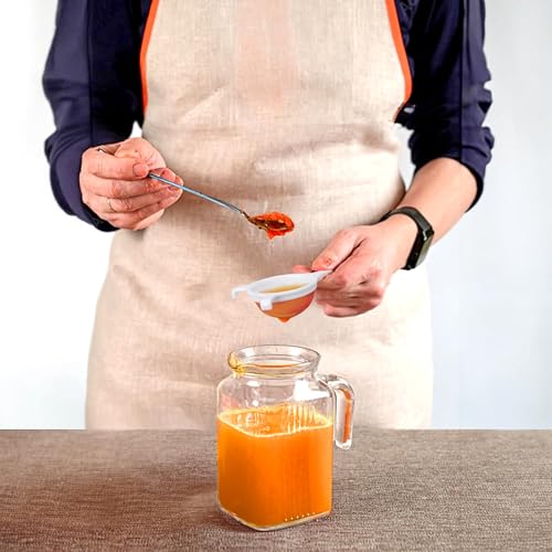 HIC Kitchen Double-Ear Fine Mesh Strainer, BPA-Free, 3-Inch, For Sifting Baking Ingredients, Straining, And Draining Soups And Sauces - color: Double-Ear Fine Mesh White, size: 3-Inch