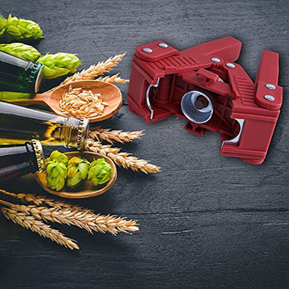 Beer Bottle Capper and Caps Kit, Crown Bottle Cappers Tool With Magnet for Bottle Capping, Red Baron Home Brew Hand Bottles Capper with 150 Crown Caps for Bottling (Beer Bottle Capper)