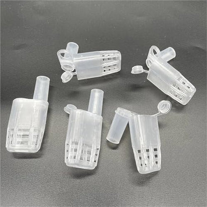 Queen Bee Cage 60Pcs Queen Bee Cages Beekeeping Protection Queen Bee Isolation Plastic White Move Queen Bee Beekeeping Tools for Beekeeping Supplies