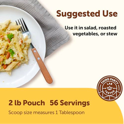 Micro Ingredients Organic Non-Fortified Nutritional Yeast Flakes, 2 Pounds | Vegan Protein, B Vitamins & Beta-glucans | Keto Friendly, Dairy Free Cheese Substitute, Non-GMO, Gluten Free