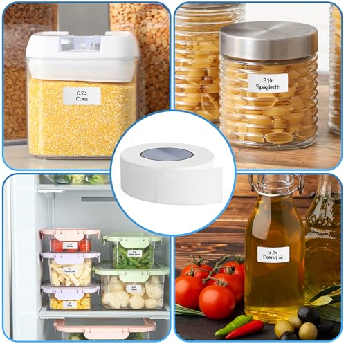 BLISKO 500 Pcs Removable Labels Easy Peel Off, 1x2 Inch Blank Food Label Stickers, Waterproof, Oil Resistant, No Residue, Freezer Tape for Labeling, Freezer Labels for Home, Restaurants & Catering - size: 500 Pcs Blank Labels (1 x 2 Inch)