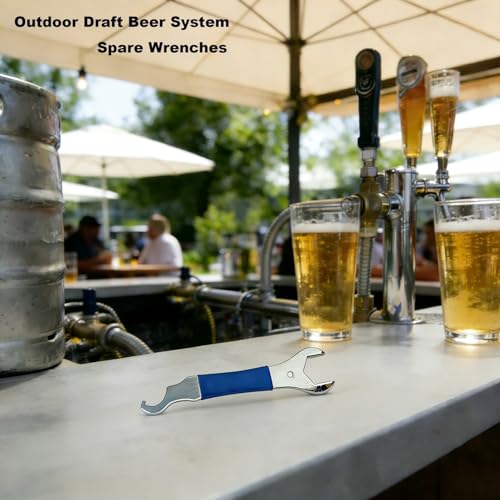 Beer Faucet Wrench Heavy Duty Draft Beer Tap Wrench - 26mm Metric Open-End Hex Nut Keg Spanner for Draft Beer Couplers and Kegerators
