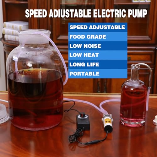 Food Grade Electric Water Transfer Pump With Speed Adjustable 100-240V for Ice Maker,Coffee Machine,Auto Siphon Self Priming Pumps for Home Brew Bottling Wine,Beer and Kombucha,2L/Min,Low Noise - color: White Shell With Speed Adjustable