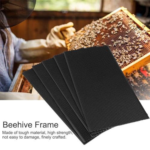 10 Pcs Beehive Waxed Coated Foundation Sheet, Plastic Honeycombs Bee Wax Nest Foundation Beehive Nest Foundation Sheet for Beehive Narrow Frames
