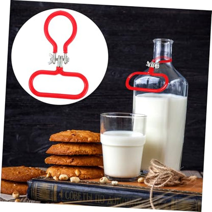Luxshiny 3 Pcs Handle Fermenting Kit Gallon Water Bottle Caps Bottle Handling Tool Glass Carboy 5 Gallon Carboy Glass Jug Carboy Holder for Smooth Neck Fermenter Plastic Plate Metal