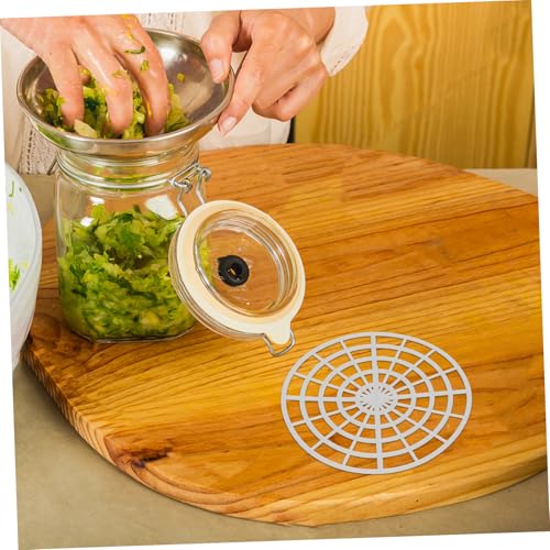 iplusmile 5pcs Round Mesh Vegetable Fermentation Press Plates Pickle Jar Weights for Kimchi Sauerkraut Canning and Pickling Easy Clean Fermenting Tool for Mason Jars and Crocks