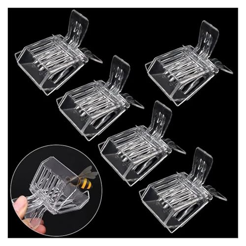 30 Pcs Transparent Clip-on Bee Cages, Plastic Clips, Queen, Catchers, Beekeeping Tools
