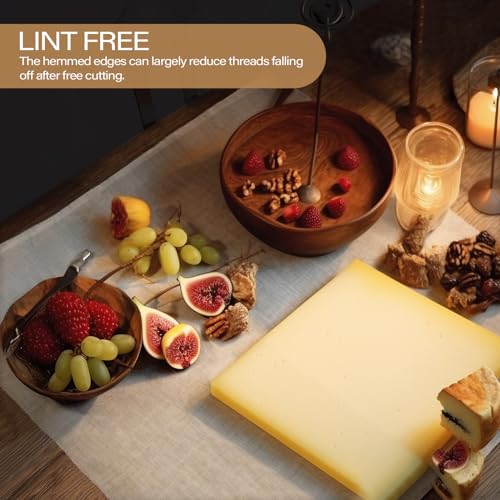 eFond Cheesecloth, 36 Square Feet Grade 100 Cheese Cloths for Straining Reusable, Washable, Lint Free and Ultra Fine Mesh Unbleached Pure Cotton Cheese Cloth Table Runner with Hemmed 2 Edges (4 Yards) - size: 144x36Inch Squares