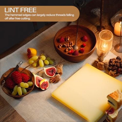 eFond Cheesecloth, 36 Square Feet Grade 100 Cheese Cloths for Straining Reusable, Washable, Lint Free and Ultra Fine Mesh Unbleached Pure Cotton Cheese Cloth Table Runner with Hemmed 2 Edges (4 Yards) - size: 144x36Inch Squares