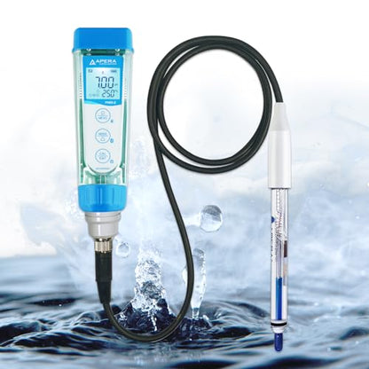 Apera Instruments PH60Z-HT Smart Handheld pH Meter Tester Kit with LabSen 865 pH/Temp. Electrode for Lab-Grade pH Measurement in High Temperature and/or Corrosive Water Solutions - style: High Temperature