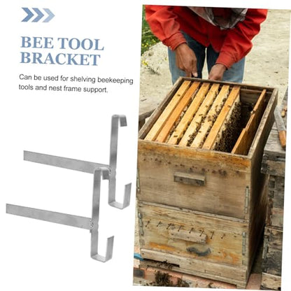 HANABASS 2pcs Beehive Frame Holder Stand for Beekeeping Stainless Steel Frame Support Tool Bee Supplies Beehive Accessories
